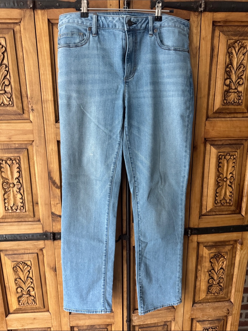 Lands' End Light Blue Straight-Leg Women's Jeans